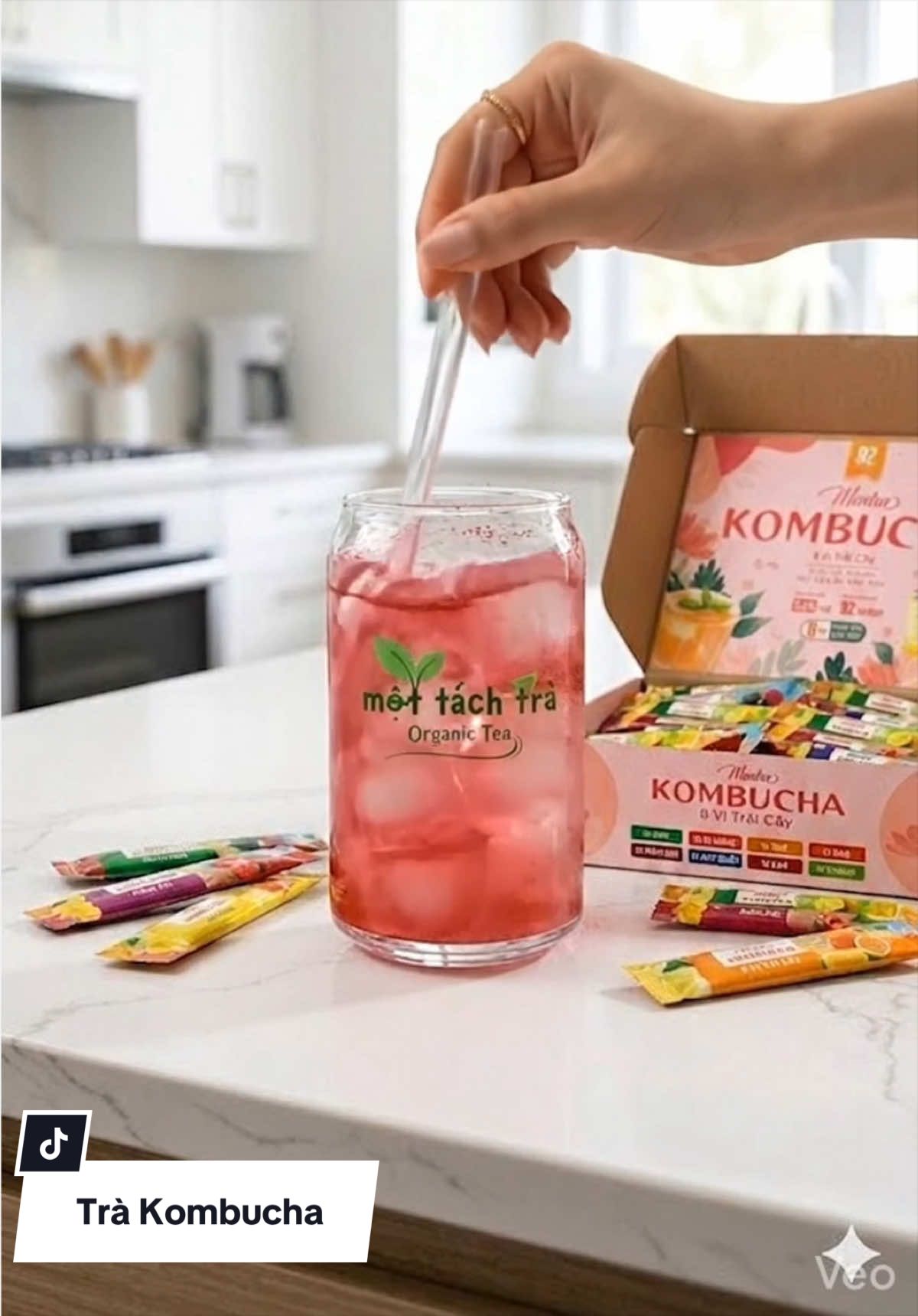 [TẶNG BÌNH] Trà Kombucha Mix Vị thanh mát giải nhiệt #tiktokshop55 #trakombucha #trathaomoc #tragiainhiet #giainhiet 