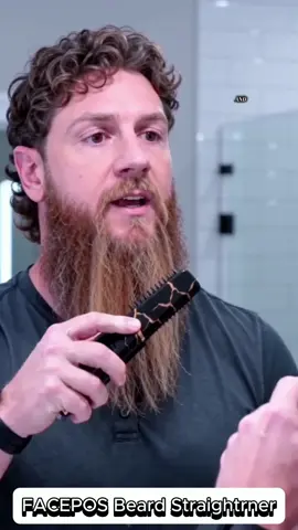 Slow passes = better results. #beardcare #beardstraightener #beardbrush #beardgrooming #summervibe 