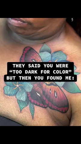 Definitely top 3 coverups I have EVER done. Check out that color 🤩🤯 This piece: - Successfully covers the old tattoos. - Has the right ratio of warm to cool tones. - Looks vibrant AF even in crappy overhead lighting.    I am trying to get the very best pictures I can in standard lighting in addition those I take with CPL equipment.  This took 4 hours to complete and was one of my flash designs that I booked. I can’t do EVERY coverup, but trust when I say yes- I GOTCHU!  Thank you so much for the trust Kiesha. Summer is ready for you! Coverups start at $300 and go up from there.  #coveruptattoos #coloronbrownskin #coveruptattooatl #stockbridgetattooartist 