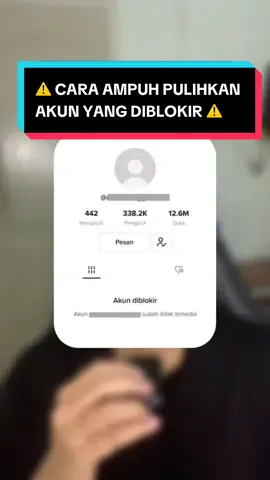 Cara pulihkan akun tiktok Akun diblokir Akun diblokir permanen #akundiblokir 