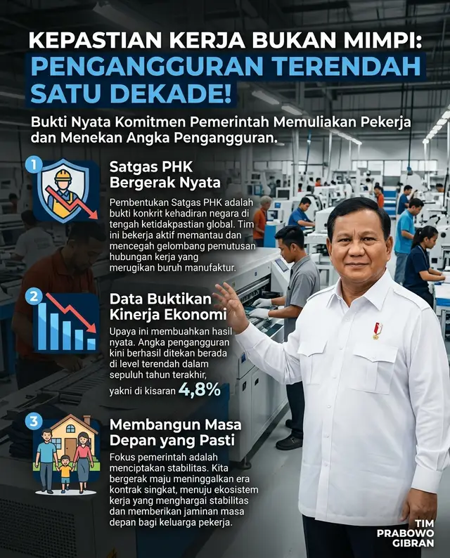 Siapa nih yang tiap akhir bulan deg-degan nungguin hilal perpanjangan kontrak? 🙋‍♂️ Sekarang 6,6 juta buruh manufaktur kita bisa napas lega! Negara akhirnya ngambil langkah berani buat ngevaluasi sistem outsourcing dan ngetatin aturan PHK. Jadi perusahaan nggak bisa lagi main pecat semena-mena. Keringat pejuang keluarga akhirnya dibayar pake kepastian masa depan, bukan cuma kontrak rapuh! 🥺✊ Gimana tanggapan kalian soal gebrakan ini? Coba spill keluh kesah kalian di komen yuk! 👇 #AnakPT #BuruhPabrik #WorkingClass #HakPekerja #KabarBuruh