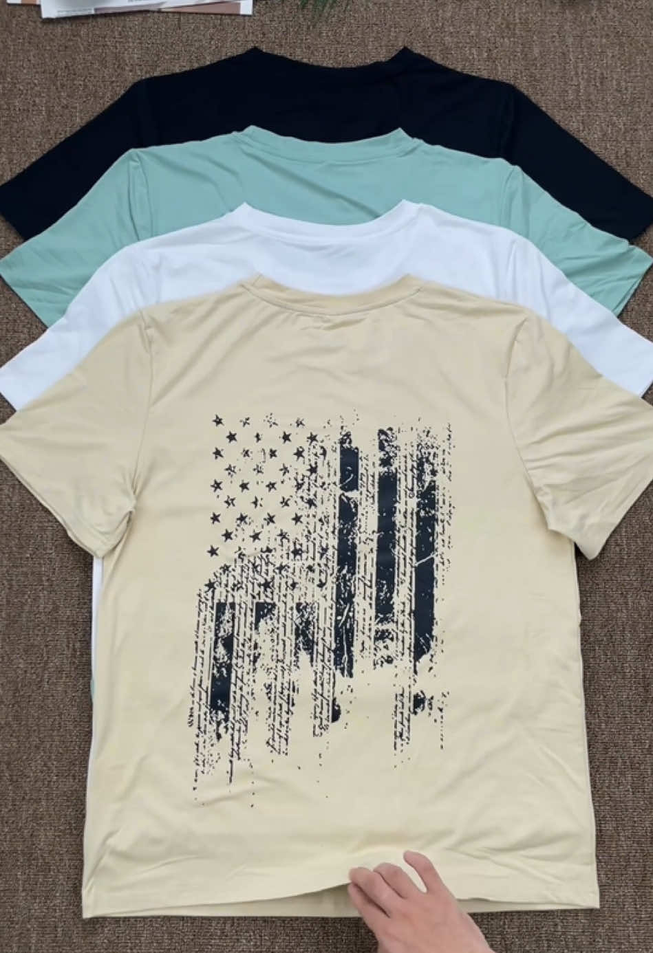 Distressed American flag for a rugged street aesthetic 🦅#PatrioticTees #1776Tshirt #AmericanFlag #spotlightfinds #summervibes