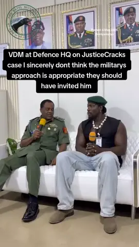 VDM at Defence HQ on JusticeCracks I sincerely dont think the militarys approach is appropriate they should have invited him I know him  #nigerian #foryoupage❤️❤️ #viralvideo #fypage #humor  RATELS TV 