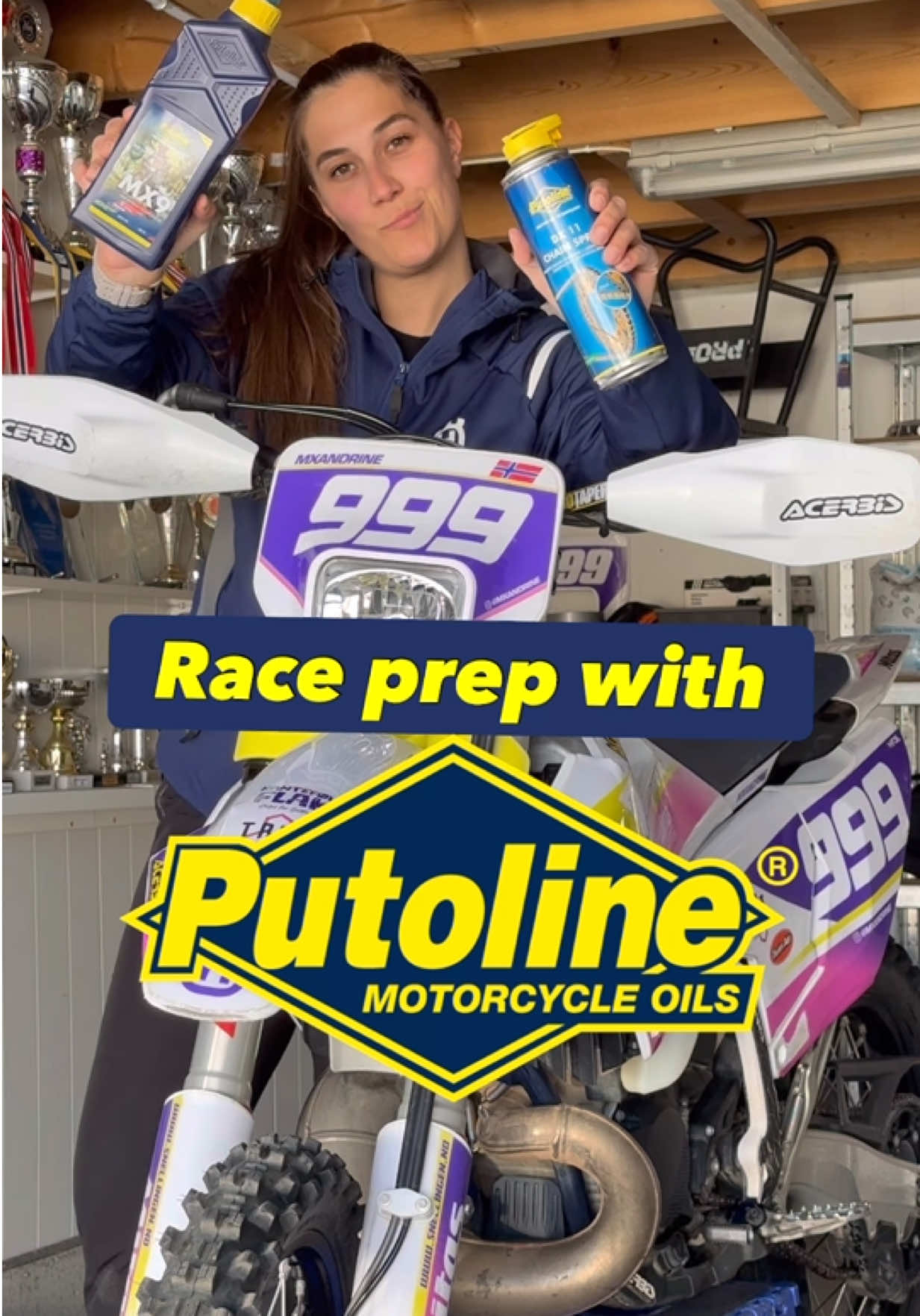 #ad|| Race prep med @putoline 💙💛 Til helgen er det første runde av NESS serien, og før det trengte sykkelen litt smøring, påfyll og utskiftning. Jeg bruker Putoline produkter for vedlikehold av sykkelen min fordi jeg er opptatt av kvalitet. Putoline er gode og trygge produkter å bruke da de har siden 1970 utviklet produktene gjennom racing og testing for å sikre maksimal ytelse, lav slitasje og lang levetid👌🏼 Alle produktene jeg bruker i videoen og mye mye mer fra Putoline finner du i både butikk og på nettsiden til Cross Centeret Snellingen @crosscenteretsnellingen 🏁 #putoline