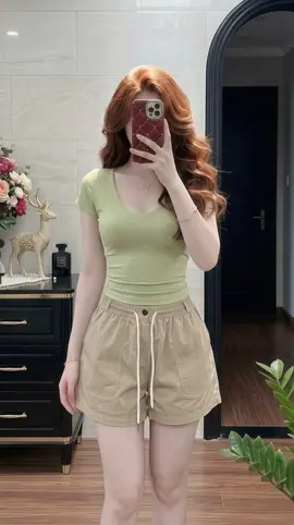 Áo Cộc Tay Cổ Tim #ottd #viralvideo #thoitrangtiktok 