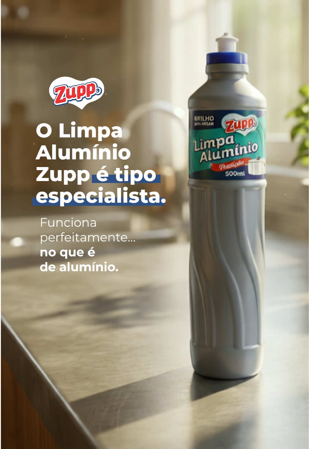 Tem produto que é bom… e tem produto que é bom do jeito certo. 😉 O Limpa Alumínio Zupp entrega brilho de verdade quando usado na superfície correta. Evite danos e garanta o melhor resultado! 💙 E você, já testou? Responda nos comentários!   #Zupp #LimpaAlumínio #DicasZupp #LimpezaSemErro #CasaBrilhando