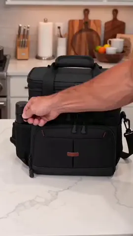 Expandable Double-Layer Lunch Box for Men: Expands from 10.5
