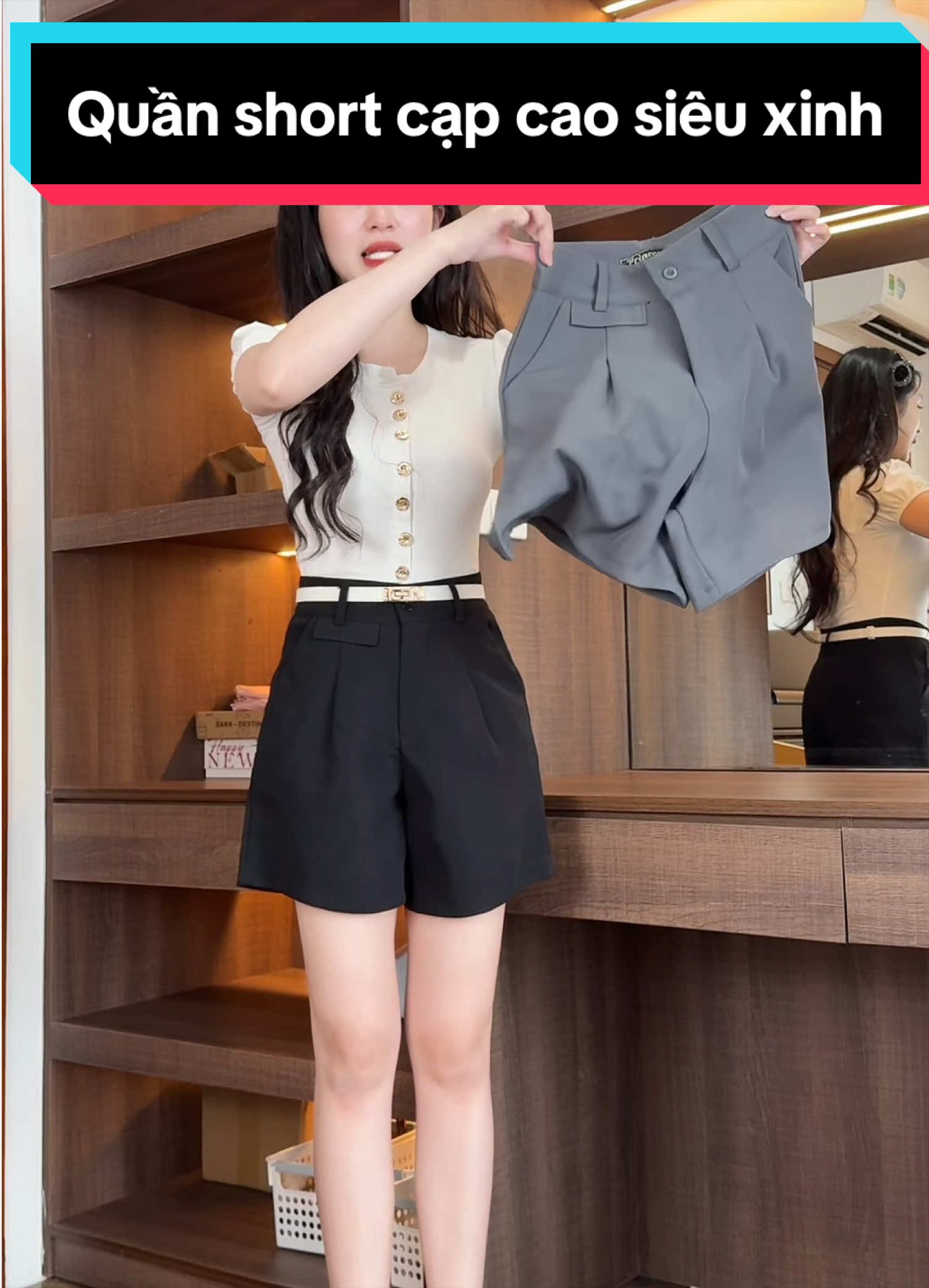 Quần short cạp cao xinh xắn lắm #xuhuong #quanxinh #phanhriviuuu #outfitideas #H 