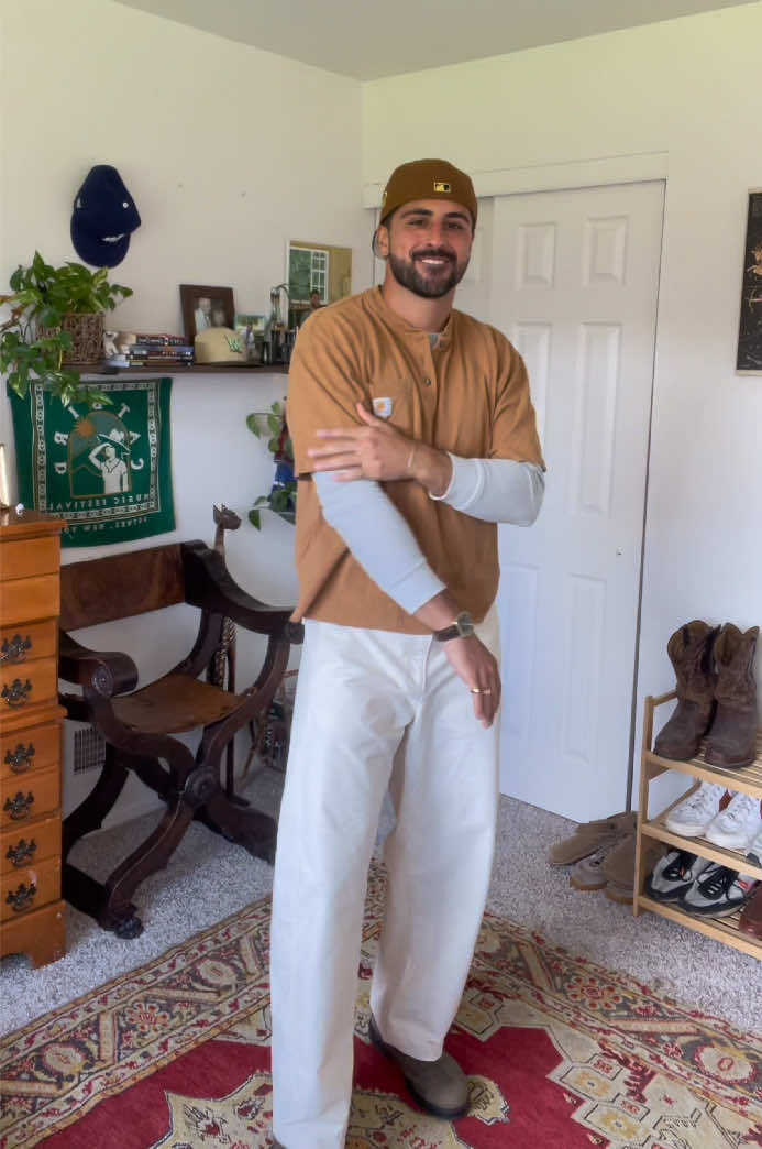 So clean so fresh 🧼 #OOTD #menswear #fashioninspo #barrelpants #fyp 