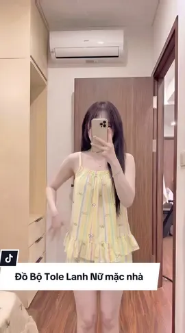 Đồ Bộ Tole Lanh Nữ mặc nhà #thoitrangnu #xhuongtiktok 