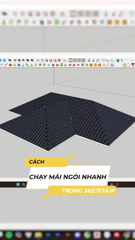 Cách chạy mái ngói nhanh trong Sketchup dành cho người mới bắt đầu 🔥 #apaacademy #sketchup #hocsketchupwithapa#hocshitecture 