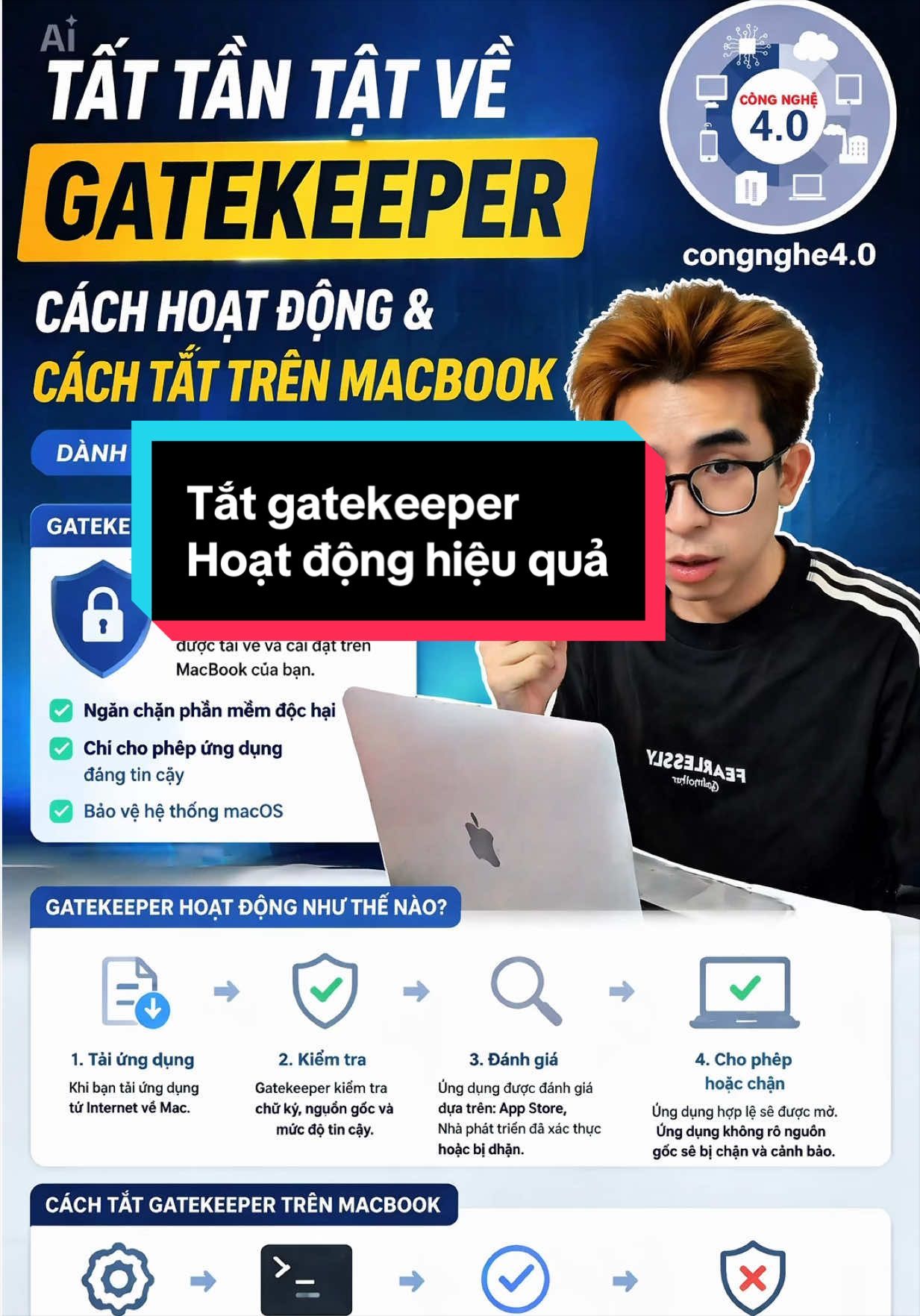 Tắt Gatekeeper - cách hoạt động hiệu quả #tatgatekeeper #macos #gatekeeper #congnghe40s