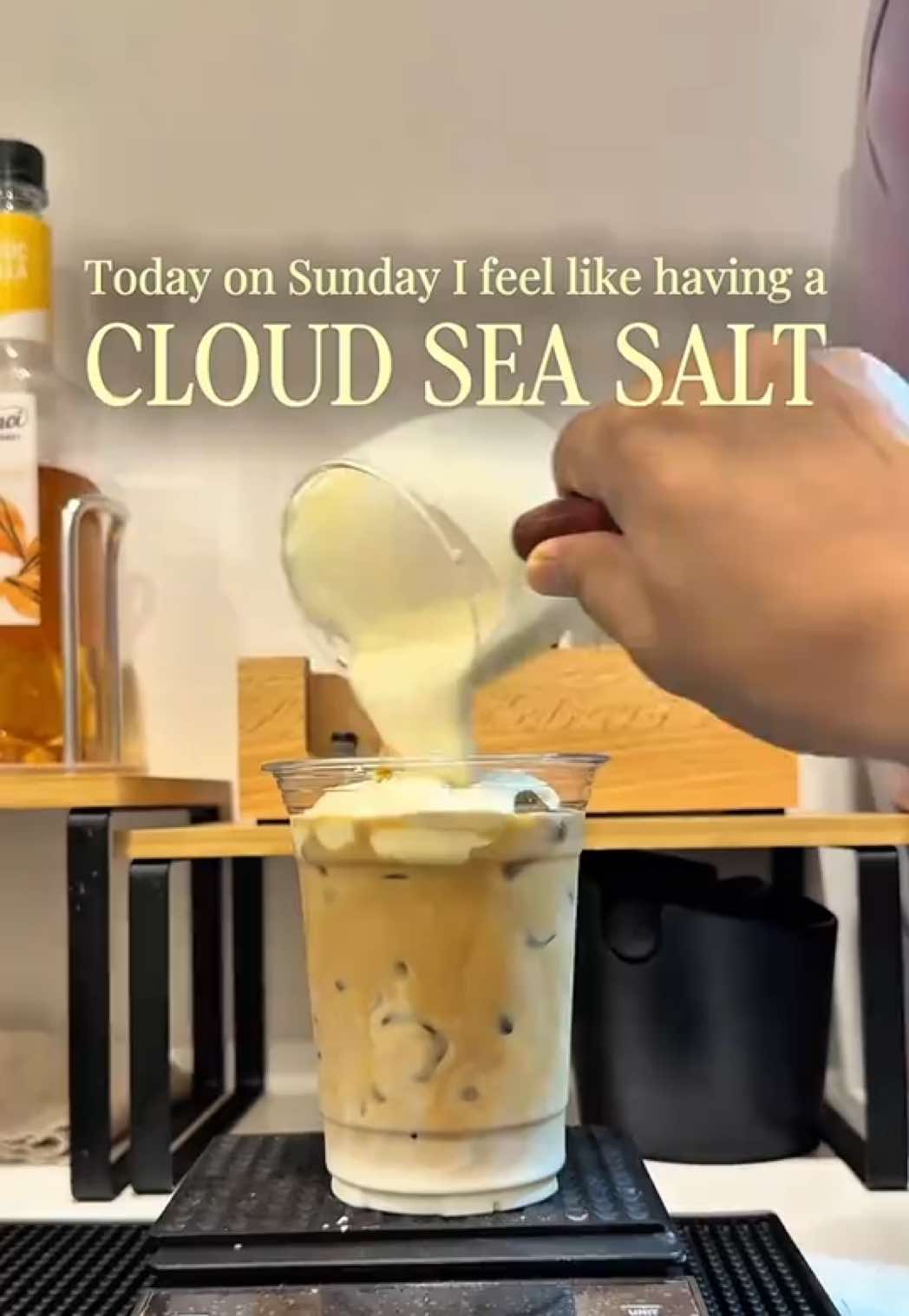 a.k.a kopi ais cheese 😆 Nama kena fancy sikit baru vibe ye dok 😂😂 Sea salt cheese foam recipe: - cream cheese (~30g) - 1/2 tbsp sugar - 1 1/2 tbsp whipping or heavy cream - 1tbsp milk - 1/4 tsp salt Mix together slowly first then froth until fluffy but still pourable. Enjoy with iced coffee, tea, matcha or whatever you like 🤍🫶🏻 #coffeetime #coffeetiktok #coffeerecipe #creamcheesefoam #cheesecoffee 