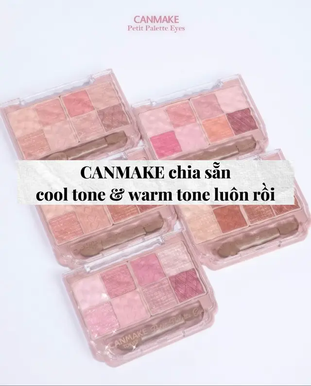 CANMAKE bảng mắt mini 8 ô, size nhỏ gọn lòng bàn tay nhưng đầy đủ mọi thứ ✨ ✔ Có cọ đi kèm + 8 màu phối sẵn ✔ Đủ chất: nhũ mịn / glitter / lì ✔ Lên màu đẹp, phối màu dễ dùng #canmake #cosmetics #ordernhatban #canmaketokyo #beauty 