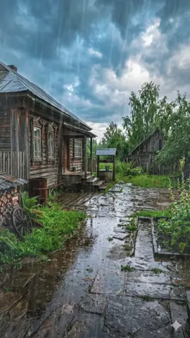 Belarusian village aesthetic. 🌧️🏡 Finding peace in the sound of rain and the scent of wet wood. A moment of pure nostalgia. Follow for more enchanting locations! 🏡✨ #Belarus #SlavicCore #VillageLife #RainyDayAesthetic #Nostalgia  