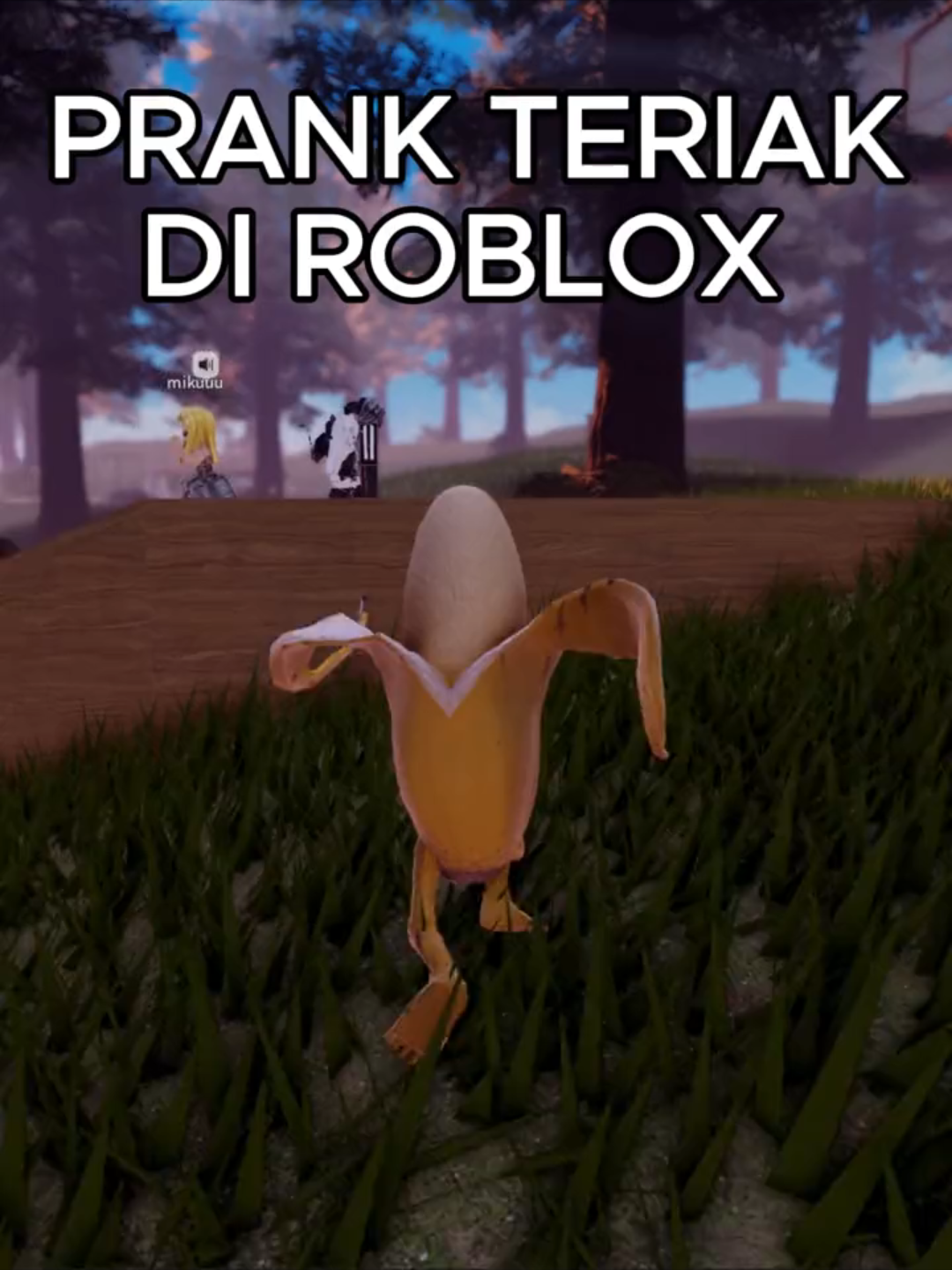PERTAHANKAN DIRIMU PISANG 😭 #roblox #gaming #lucu #indonesia #mic 