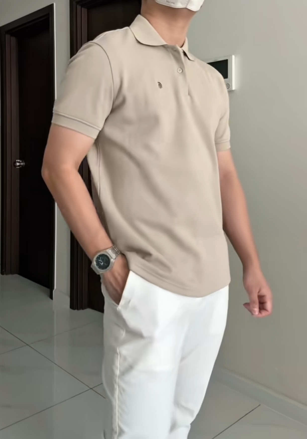 Áo polo tay ngắn cho nam 🤍 #mainhireviewdonam #fypviralシ #unbox #outfit #aopolonam 