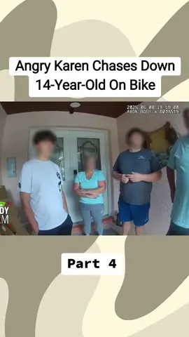 Karen Chases Down 14-Year-Old On Bike | Part 4 | #arrested #copsoftiktok #bodycam 