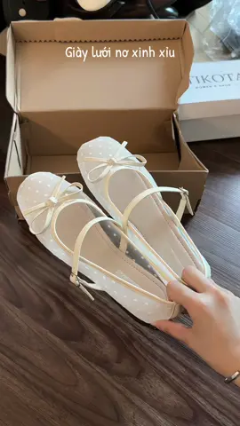 Giày lưới nơ xinh mang mùa hè thoáng chân #giayxinh #giaynuxinh #giaybupbe #xuhuong 