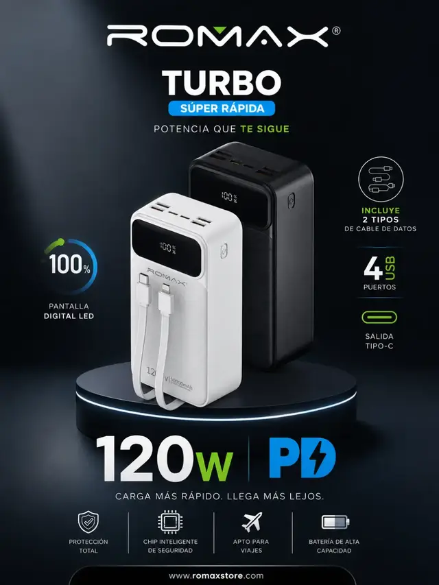 *Power Bank 50,000 mAh*⚡🔥 ⚡*Hasta 10 cargas completas* ⚡ *Carga rápida 120W* 📱 *Compatible con laptops,iPhone , Android ,etc* 🔌 *4 USB + 2 Tipo-C + cables incluidos* 📊 *Pantalla LED de batería* 🛡️ *Protección + garantía incluida medio año* 🚨 Ideal para viajes, trabajo y emergencias 📩 *Pídelo ahora y separa el tuyo* contactanos ☺️🤝🇵🇪 905881747#tiendaonline #comprasonline #enviosatodoelperu #peru🇵🇪 #powerbank 