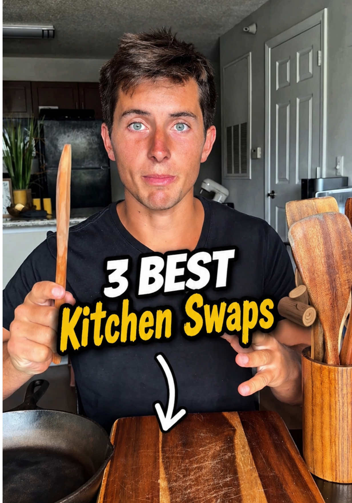 3 Kitchen Swaps to Reduce Microplastic Exposure! We know that microplastics are contributing to infertility and hormonal issues. We are exposed to these daily to some degree, so here are three of the best swaps to reduce your exposure in the kitchen 👇  1. Swap plastic for wood: You can do this in many areas. Cutting boards, measuring cups, bowls, spatulas, etc. Natural wood does not contain microplastics, it’s composed of cellulose fibers rather than synthetic polymers 🪵  2. Swap non-stick for cast iron or stainless steel: I know nonstick pans are convenient, but they contain a plastic like layer called PTFE. When heated, that coating breaks down and release compounds you don’t want in your food or air. Cast iron and stainless steel are durable, naturally non-toxic options that can last a lifetime and make cooking just as effective once you get the hang of them 🍳  3. Swap your food storage: When food sits directly against plastic, especially if it’s warm or acidic, more microplastics can leach into what you’re eating. Using glass or stainless steel keeps things cleaner, and a plastic lid is fine as long as your food isn’t actually touching it✅ This post isn’t made to create stress of fear, but rather to help spread information that empowers you to make simple, better choices over time. You don’t have to change everything overnight, just start with one small swap and build from there!  — #microplastics 