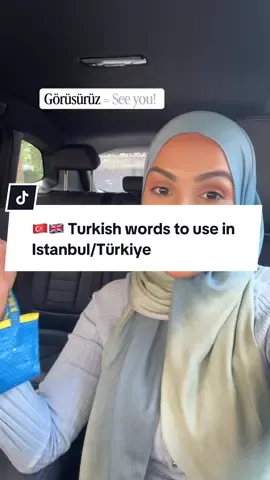 🇹🇷 🇬🇧 Simple Turkish words you can use during your stay in Istanbul or anywhere else in Türkiye 🇹🇷🙌🏼 I can’t wait to hear how you get on using these words with the locals and shop vendors in Türkiye - please do keep me updated 😍  And let me know if you want more Turkish words or phrases in the comments and I’ll help you out 👇🏽👇🏽👇🏽  #turkishtoenglish #turkishtranslation #istanbultravelguide #turkishwords #turkiyetravel 