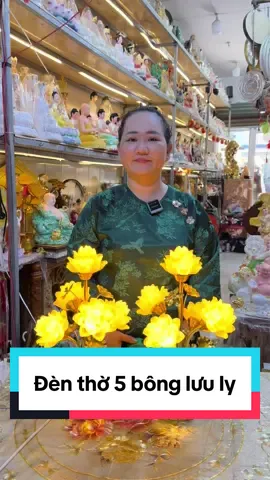 Den lưu ly  5bông.   ánh sáng đèn LED mang đến không gian thờ ấm cúng và trang nghiêm##Phạm_Gia_đồ_thờ_cúng##dentho#denledsieusang##Phạm_Gia_đồ_thờ_cúng