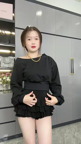 Áo nỉ sweater dài tay trễ vai 