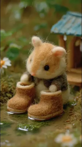 Daily life of felt animals.#nature #animals #calm #calming #cozyvibes#spring#asmr 