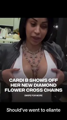 Cardi b new chain going crazy 🌺💎🌸💎🔥🔥🔥 #cardib #chain #viraltiktok #viral #ice 