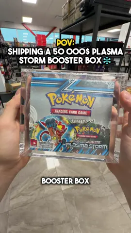Shipping out a 50,000$ Plasma Storm Pokemon Booster Box #fyp #pokemon #pokemoncards #shipping #fypシ゚viral 