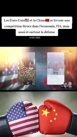 Les États-Unis🇺🇸 et la Chine🇨🇳 se livrent une compétition féroce dans l’économie, l’IA, mais aussi et surtout la défense #ÉtatsUnis #Chine 