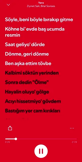Ziynet Sali Bilal Sonses Yara #ziynetsali #bilalsonses #yara #spotify #şarkı @Taha_cgl 