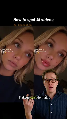 AI ads for scam beauty products #beauty #drmelaxin #lip #skintific #ai These AI-generated videos are advertising beauty products from Dr. Melaxin, OEAK, and Medicube, but they're misleading or false advertising. They're undisclosed AI videos from accounts that uses an AI generated personas. They run a couple of AI accounts. It's best to assume that these accounts are scams. Follow for more AI video spotting tips.
