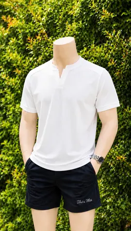 Áo Thun Cộc Tay Cổ V Clean Fit - Mềm Mịn, Tôn Dáng ✨ #genz #dulich #thoitranghe #muahe #thoitrangnam 