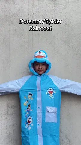 ☔ Doraemon & Spider Kids Raincoat 🕷️💙 Rainy season ko best choice for kids 😍 Cute design + full protection 🌧️ Order open 📩 #doremon #spider #school #kids #fyp 