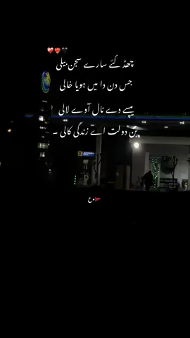 پیسے دے نال آوے لالی بن دولت اے زندگی کالی❤️‍🩹🖤 ؀#foryou #viralsong #foryoupage #urdupoetry #viral 