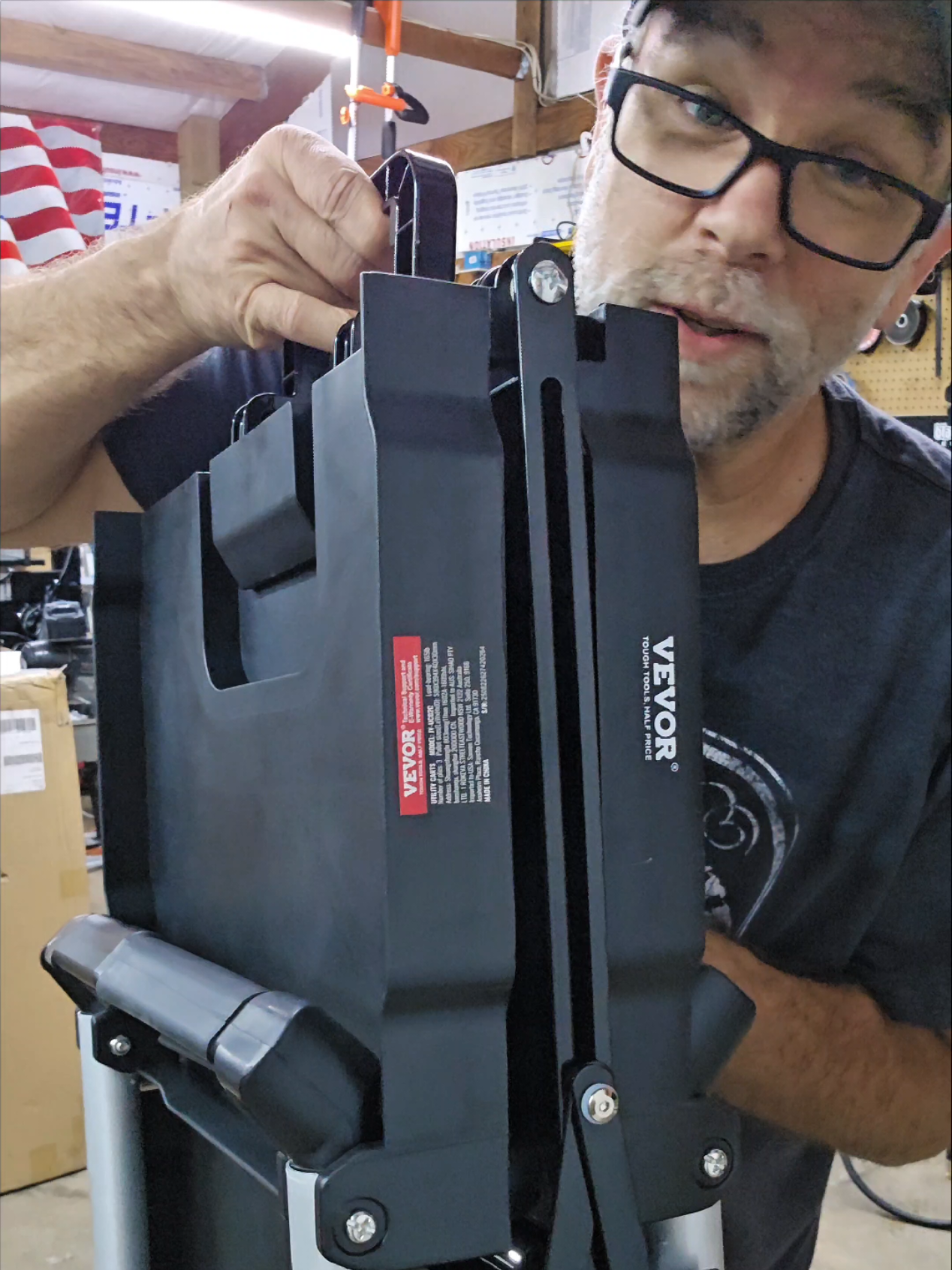 Foldable Utility Cart, VEVOR Tool Cart, Perfect For Small Spaces, Easy to Deploy And Fits Almost Anywhere  #tools #utilitycart #toolcart #Summervibes #tiktokshopcreatorpicks @VEVOR Store 