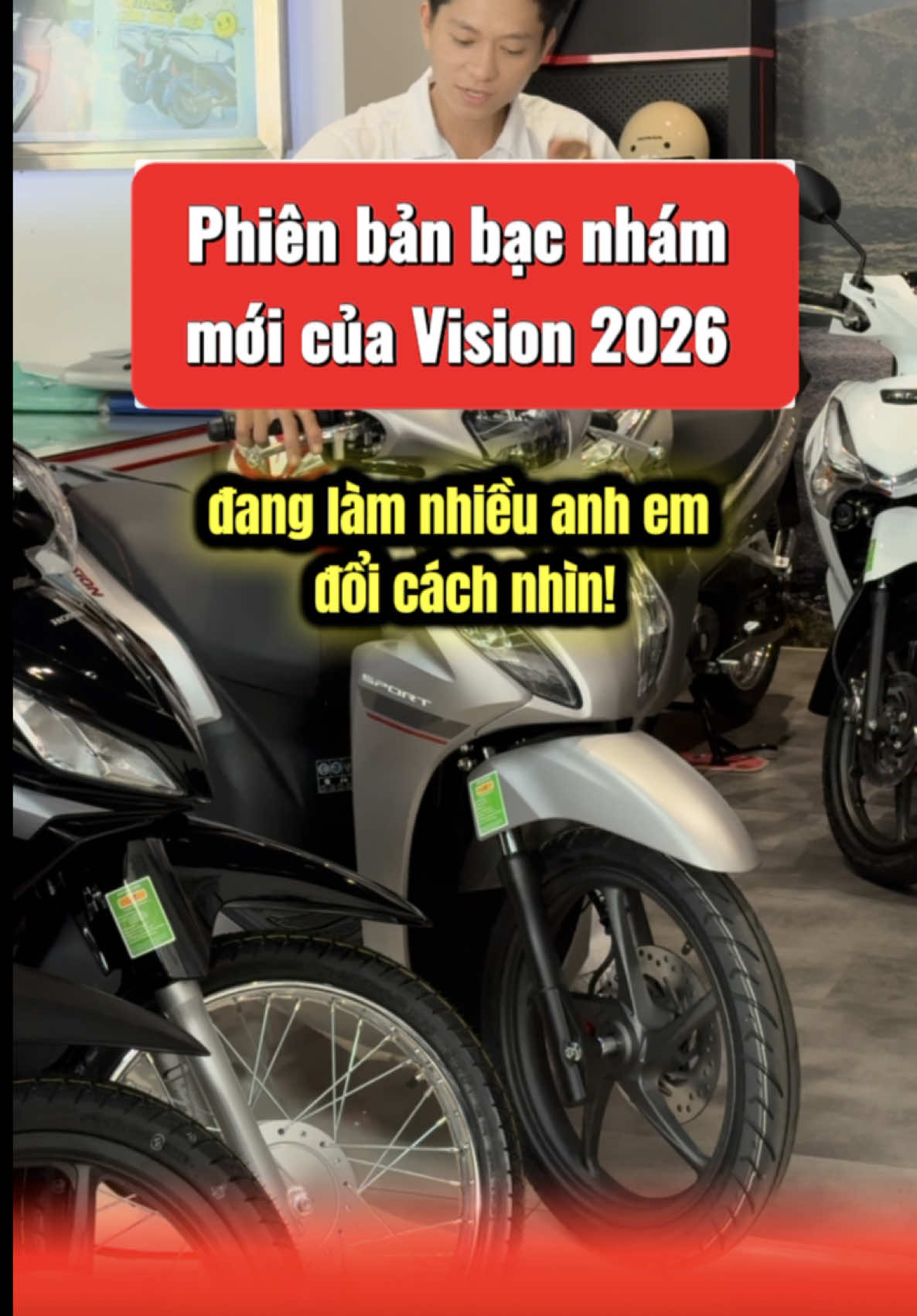 Phiên bản bạc nhám mới của Vision 2026 đang làm nhiều anh em đổi cách nhìn! #creatorsearchinsights #honda #vision #xemay #tinhot v