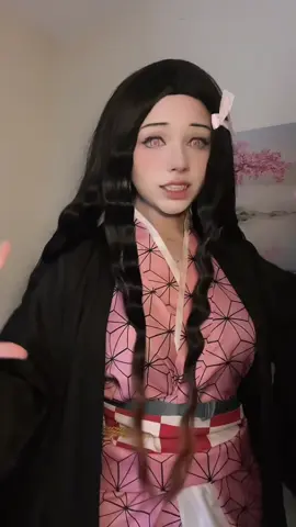 I think she looks better without lashes..I’m not sure though, #Nezko #Demonslayer #Kny #Nezukocosplay #cosplay 