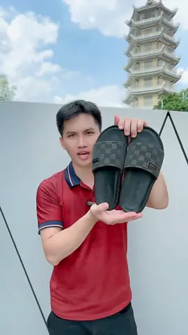 Dép nam quai ngang da bò sọc caro #dép #depdanam #depdacaocap #depchongtruot #depduc 