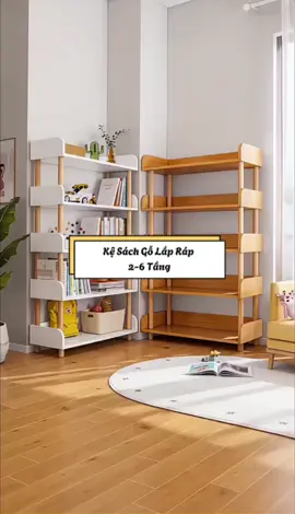 Kệ Sách Gỗ Lắp Ráp 2-6 Tầng #kesach #noithat #decor #viralvideo  