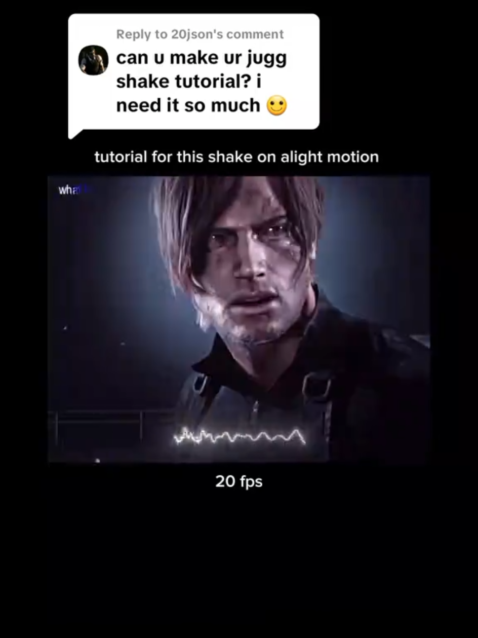 Replying to @20json #alightmotion #alightmotiontutorial #shaketutorial #leonkennedy #residentevilrequiem 