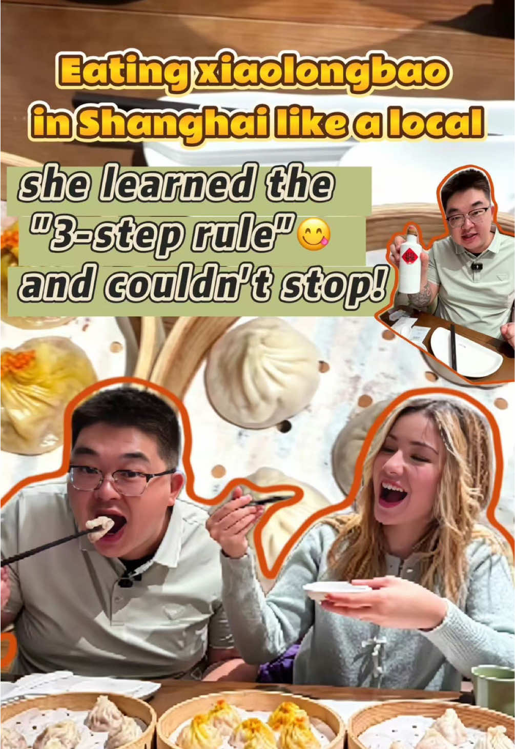 “Eating xiaolongbao in Shanghai like a local—she learned the ‘3-step rule’ and couldn’t stop! 😋”#ChinaTravel #travelchina #visitchina 