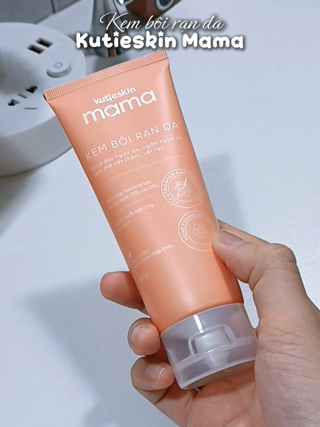 Kem rạn Kutieskin Mama - an toàn cho mẹ bầu, thành phần thiên nhiên, thấm nhanh không bết dính. Rạn đỏ, rạn trắng dùng được hết ✅ #kemranda #kemboiranda #kutieskinmama #mebau #kemtriran  