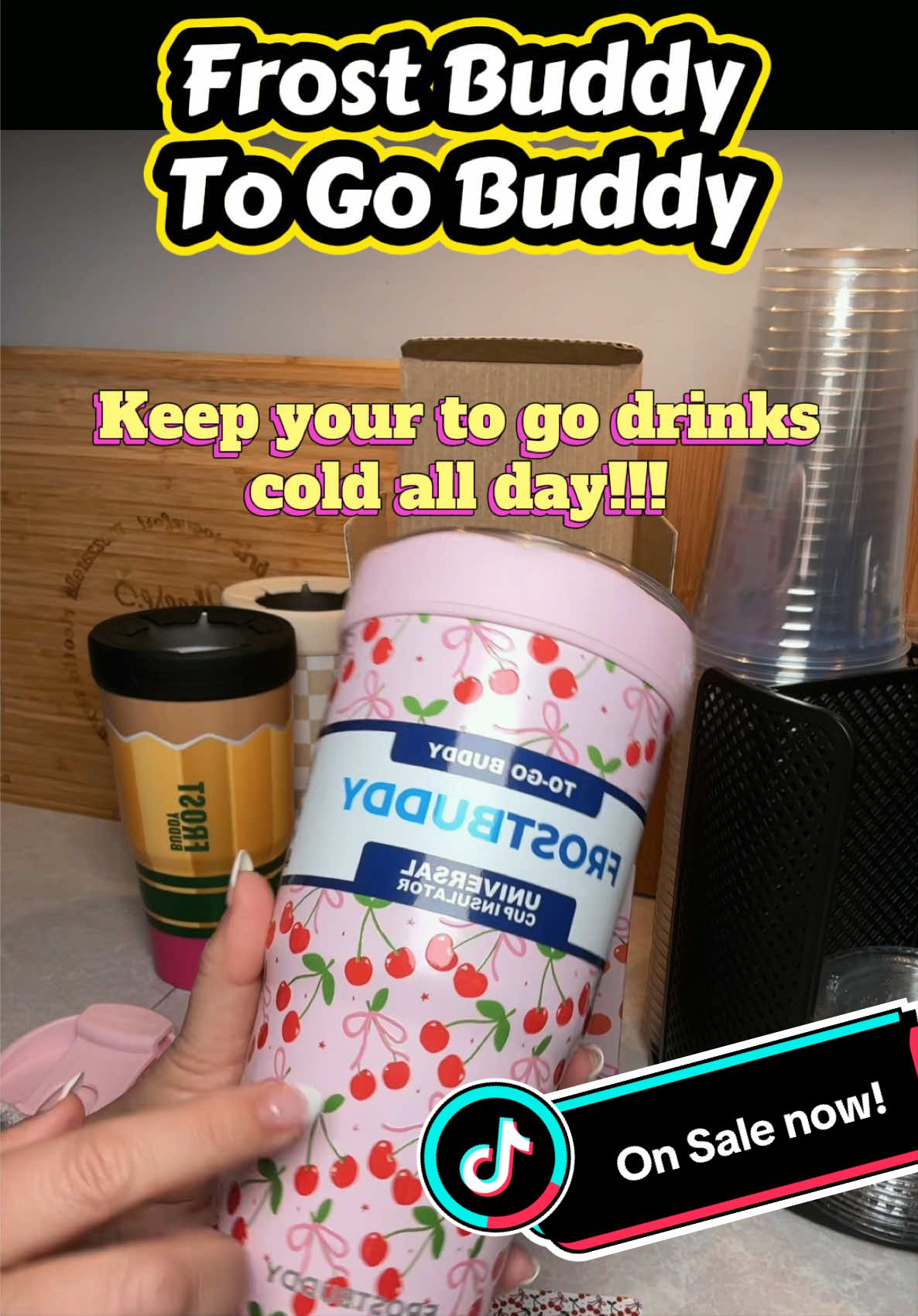 I was tired of spending $10 on a drink and the ice would melt before I got home, so now with the To Go Buddy my drink stays good all day! Get your money’s worth and your drinks cold with a to go Buddy! So many designs choices and these colors pop! Grab yours before they sell out! #tiktokshopcreatorpicks #SummerVibes #tiktokshopfinds #frostbuddy #Home 🥰🥤✅