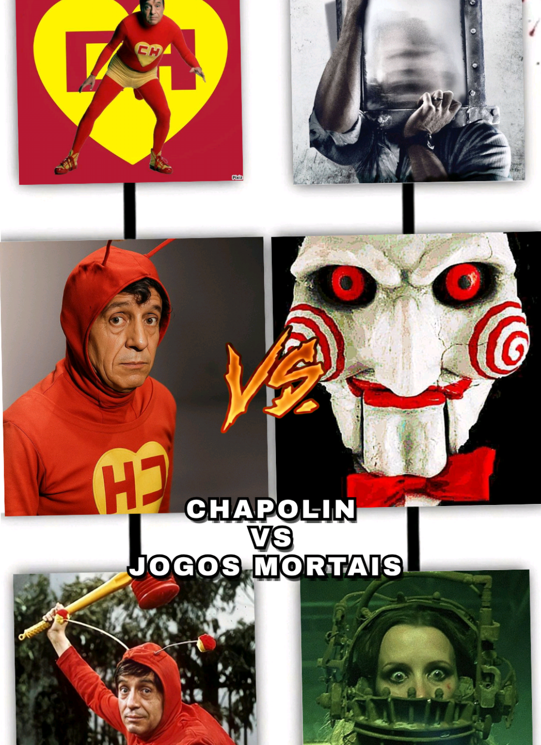 E se... Chapolin Colorado participasse dos jogos mortais de Jigsaw? . . #chapolincolorado #jogosmortais #jigsaw #vs 