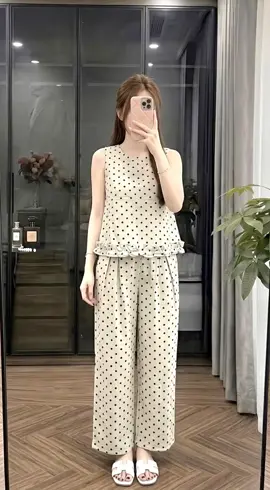 Bộ đũi chấm bi áo sát nách #bodui #setxinh #xuhuongtiktok 