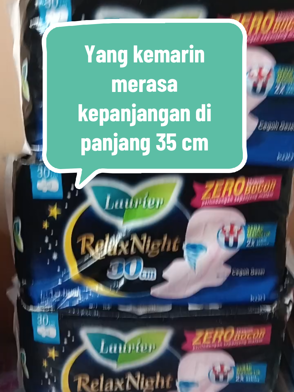 Yang kemarin merasa kepanjangan di panjang 35 cm #pembalut #pembalutwanita #laurier #laurierrelaxnight #30cm 