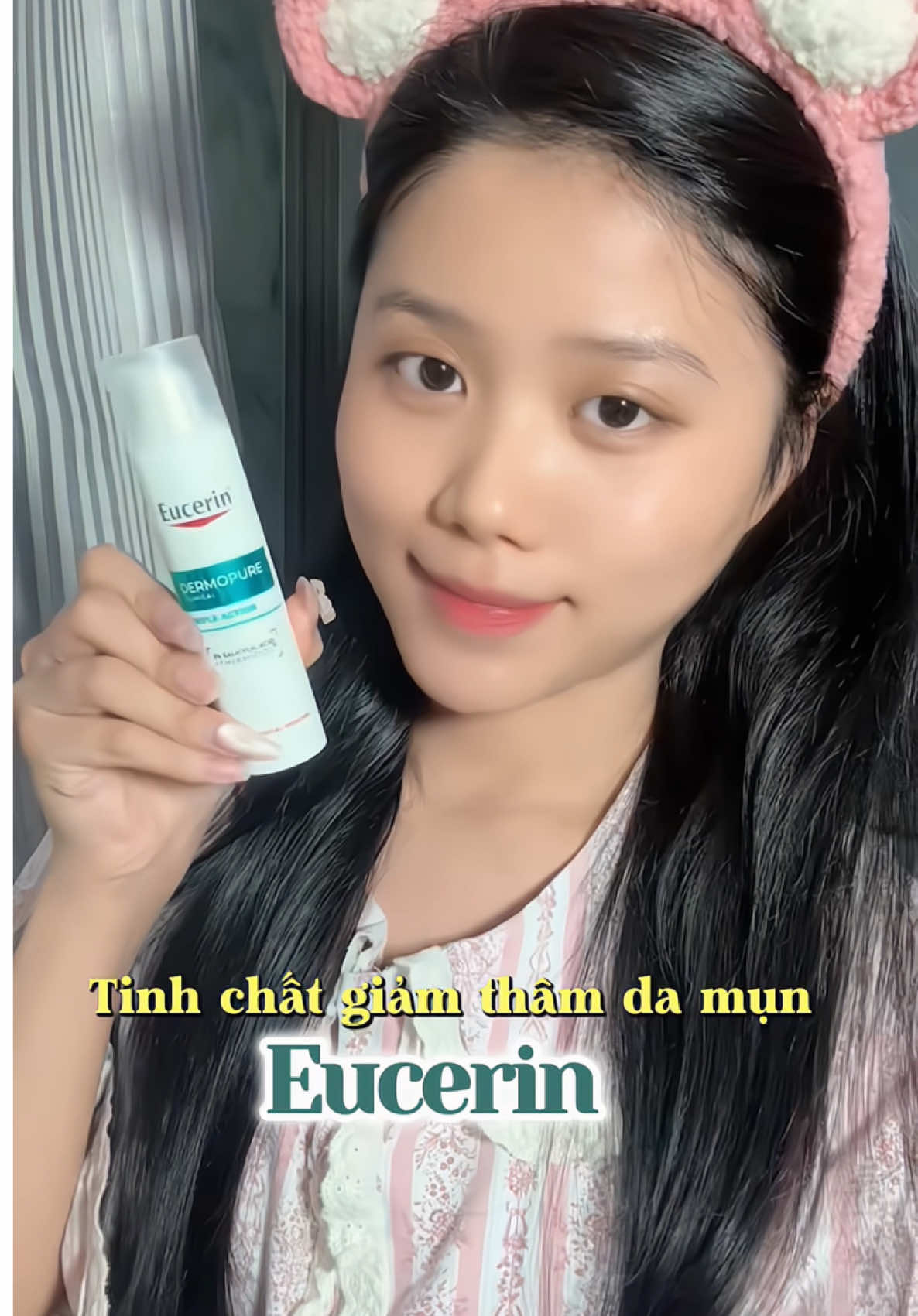 Dưỡng ẩm cho da còn giúp da giảm thâm mụn để lại hiệu quả nữa #Eucerin #DermoPureClinical #TripleActionSerum #skincareroutinedamun #xuhuongviral 